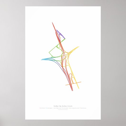 Poster Chorégraphie des échangeurs : Québec City, QC, CA (Devant)