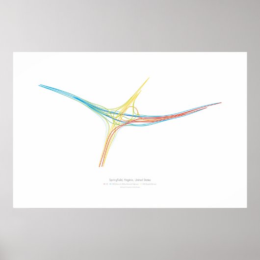 Poster Chorégraphie des échangeurs : Springfield, VA, US (Devant)