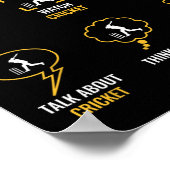 Poster Chose que je fais dans mon temps libre Cricket Spo (Coin)
