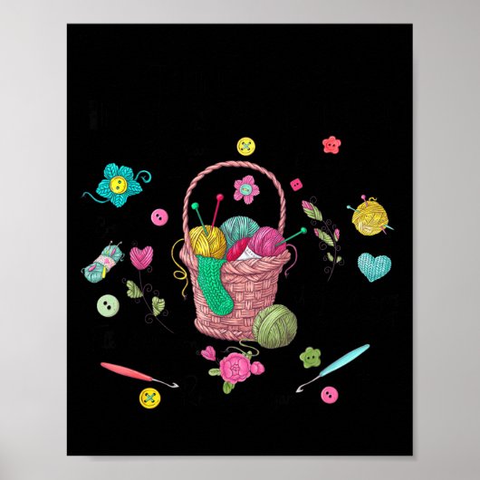 Poster Chose que je fais pendant mon temps libre Crochet (Devant)