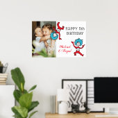 Poster Chose Une Chose Deux Jumeaux Anniversaire Ajouter  (Bureau à domicile)
