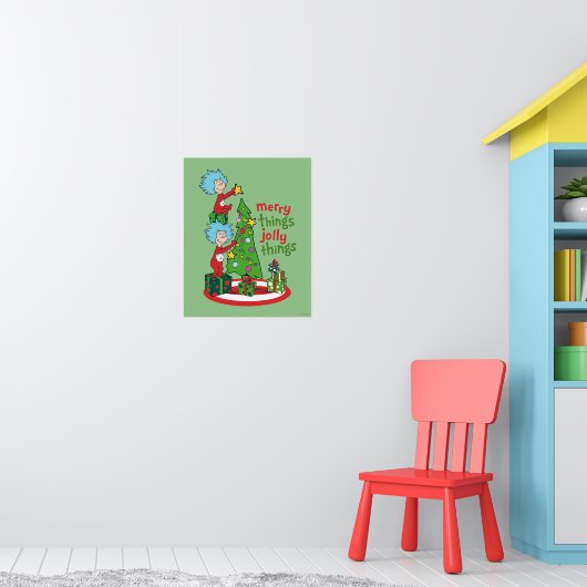 Poster Chose Une Chose Deux Merry Things Jolly Things (Pépinière 1)