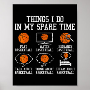 Poster Choses de basketball que je fais pendant mon temps