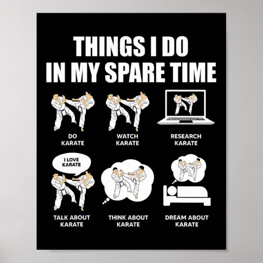 Poster Choses de karaté que je fais pendant mon temps lib (Devant)