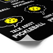 Poster Choses de pickleball que je fais pendant mon temps (Coin)