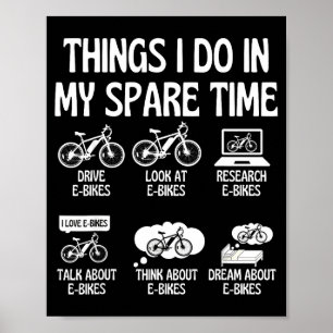 Poster Choses drôles de rechange pour amateur de vélo éle