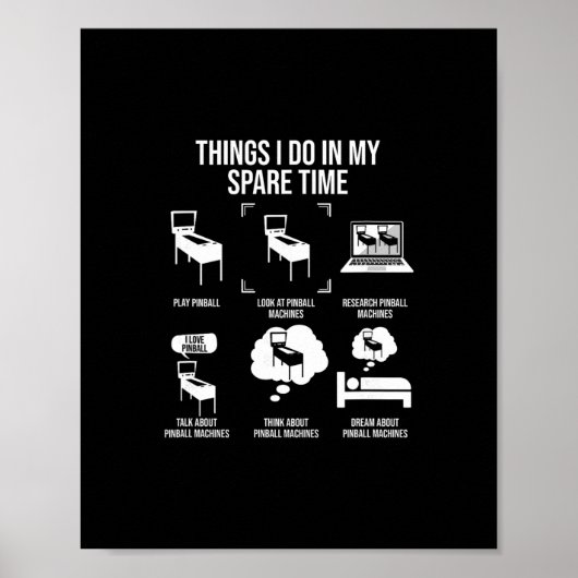 Poster Choses que je fais pendant mon temps libre (Devant)