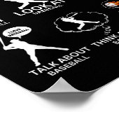 Poster Choses que je fais pendant mon temps libre Basebal (Coin)