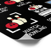 Poster Choses que je fais pendant mon temps libre Bowling (Coin)