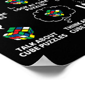 Poster Choses que je fais pendant mon temps libre Cube ca (Coin)