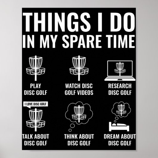 Poster Choses que je fais pendant mon temps libre Disc Go (Devant)