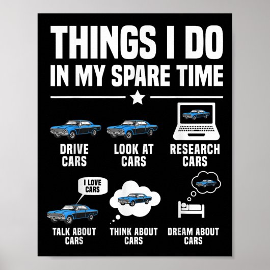 Poster Choses que je fais pendant mon temps libre Drôle d (Devant)