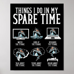 Poster Choses que je fais pendant mon temps libre Funny T