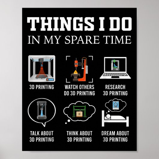 Poster Choses que je fais pendant mon temps libre Impress (Devant)
