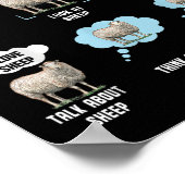 Poster Choses que je fais pendant mon temps libre Moutons (Coin)