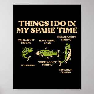 Poster Choses que je fais pendant mon temps libre Pêche D