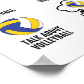 Poster Choses que je fais pendant mon temps libre Volleyb (Coin)