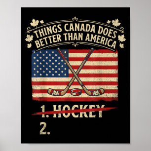 Poster Choses que le Canada fait mieux que l'Amérique Cho