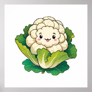 Poster Chou-fleur Kawaii