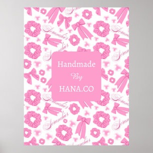 Poster Chouchous Rose Fille Motif Accessoire de Cheveux M