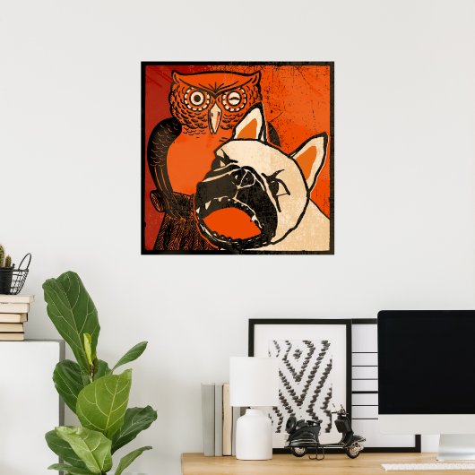 Poster Chouette (Bureau à domicile)