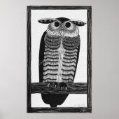 Poster Chouette à cornes (Devant)