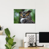 Poster Chouette à cornes (Bureau à domicile)