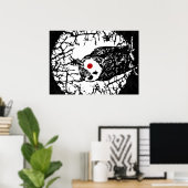 Poster Chouette à l'oeil rouge (Bureau à domicile)