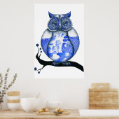 Poster Chouette à saule bleu (Cuisine)