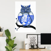 Poster Chouette à saule bleu (Bureau à domicile)