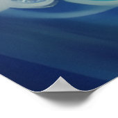 Poster Chouette à vapeur bleue (Coin)