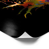 POSTER CHOUETTE ABSTRAIT COLORÉ (Coin)