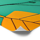 Poster Chouette Abstraite aux couleurs éclatantes (Coin)