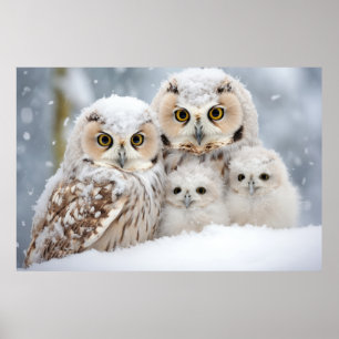 Poster Chouette Animal Oiseau Beauté Liberté Wilderness W