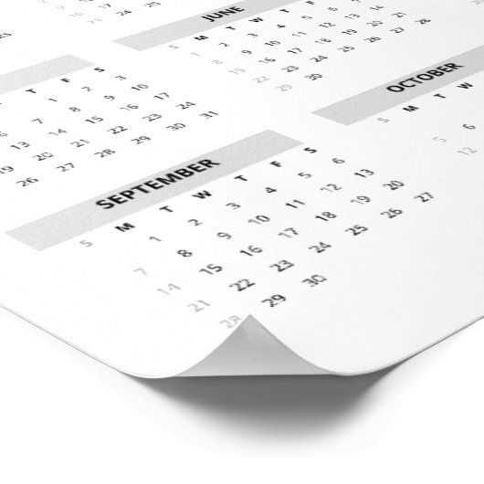 Poster Chouette aquarelle portant un calendrier mural Tux (Coin)