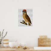 Poster Chouette avec Casquette Bowler style Steampunk (Cuisine)