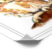 Poster Chouette blanche de scie à aquarelle (Coin)