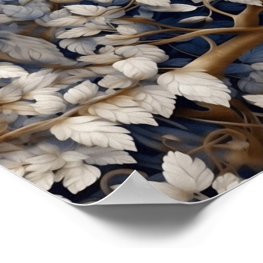 Poster Chouette Cachée Moderne Dans L'Art Forestier (Coin)