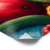 Poster Chouette d'ananas serène mignonne Imaginaire (Coin)