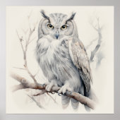 Poster Chouette d'animal Silver Spirit (Devant)