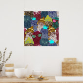 Poster Chouette dans la couronne (Cuisine)