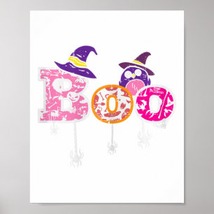 Poster Chouette d'araignée rose effrayant Costume d'Hallo