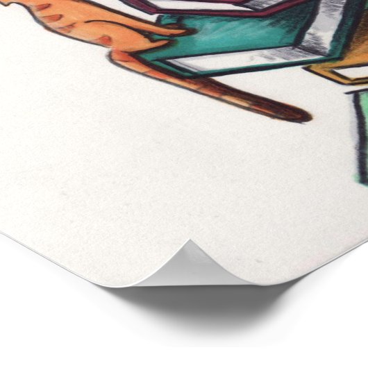 Poster Chouette de lecture (Coin)