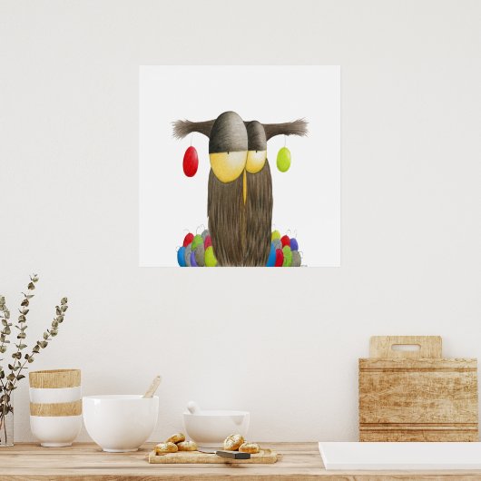 Poster Chouette de Noël (Cuisine)