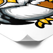 Poster Chouette De Ski Avec Bière Apres Ski Comic (Coin)