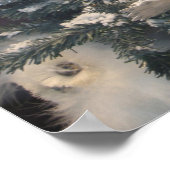 Poster Chouette décorative sur arbre de Noël (Coin)