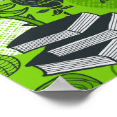 Poster Chouette en roses rouges (Coin)