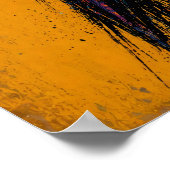 Poster Chouette expressionniste dans des champs de couleu (Coin)