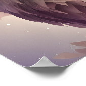 Poster Chouette Imaginaire Dreamy Couleurs pastel doux (Coin)