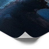 Poster Chouette lunaire en sorcière Casquette avec Pleine (Coin)